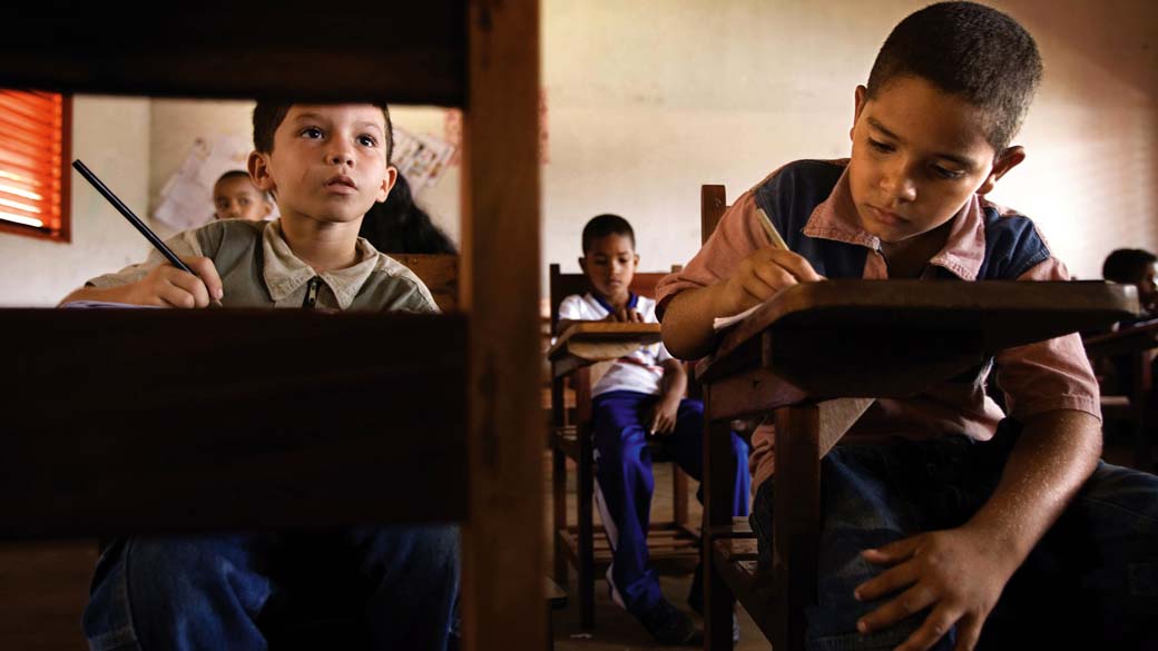 Aula de ensino fundamental em escola pública, Serrano do Maranhão/MA