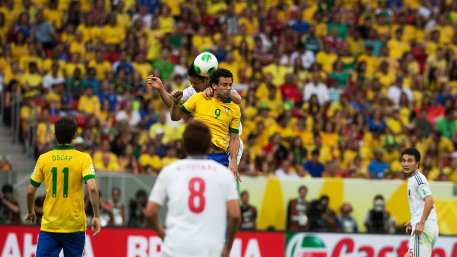 Fred durante estréia do Brasil na Copa das Confederações contra o Japão, em Brasília