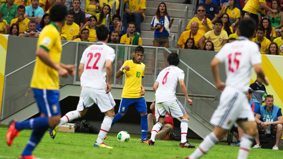 Neymar durante vitória do Brasil contra o Japão na Copa das Confederações, em Brasília