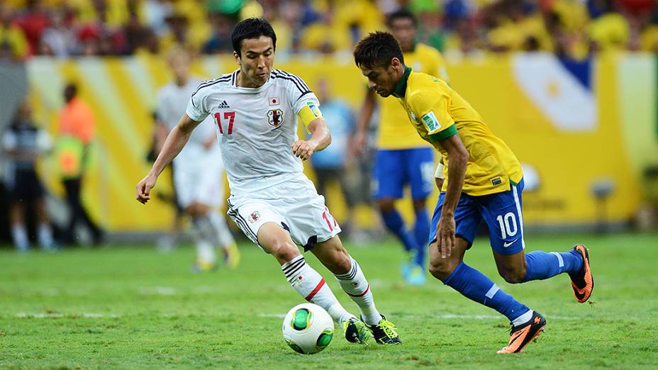 Neymar durante estréia do Brasil na Copa das Confederações contra o Japão, em Brasília