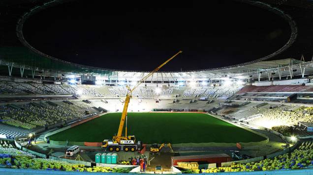 O estádio Maracanã chegou a 92% das obras de reforma e adequação para sediar a Copa das Confederações e a Copa do Mundo, conforme informações divulgadas pelo governo do Rio de Janeiro nesta sexta-feira (22)
