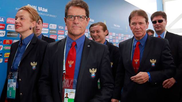 Comissão técnica da Rússia chega para o sorteio da Copa do Mundo de 2014