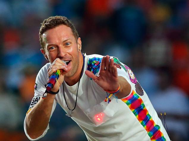 Show do Coldplay durante o intervalo do Super Bowl, na Califórnia