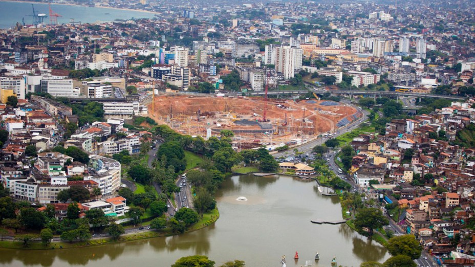 Obras do estádio Arena Fonte Nova em Salvador (BA)