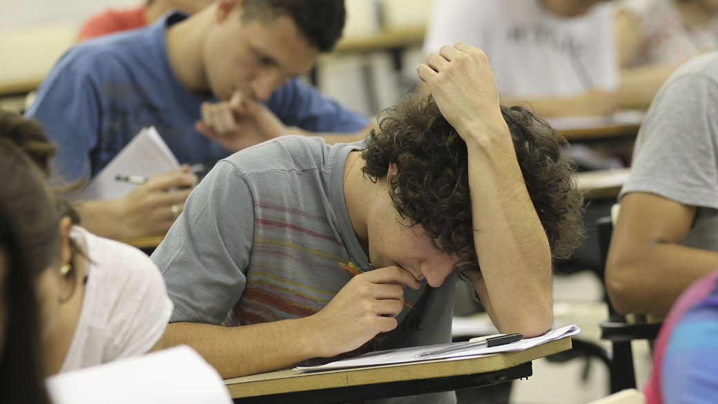 Candidatos durante prova do vestibular da Universidade Estadual de Campinas (Unicamp)