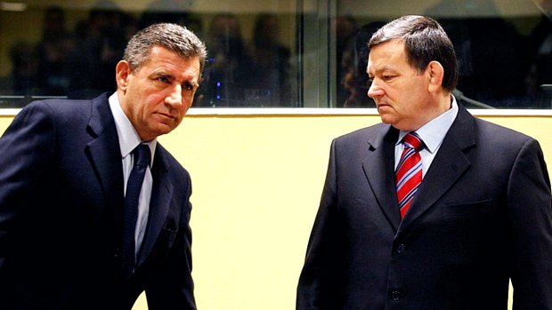 O ex-general Ante Gotovina e o ex-comandante da polícia Mladen Markac