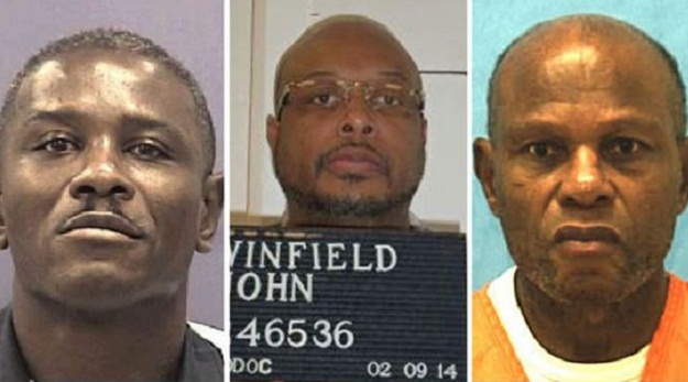 Os prisioneiros Marcus Wellons, John E. Winfield e John Ruthell Henry. Todos foram executados com injeção letal entre terça e quarta-feira