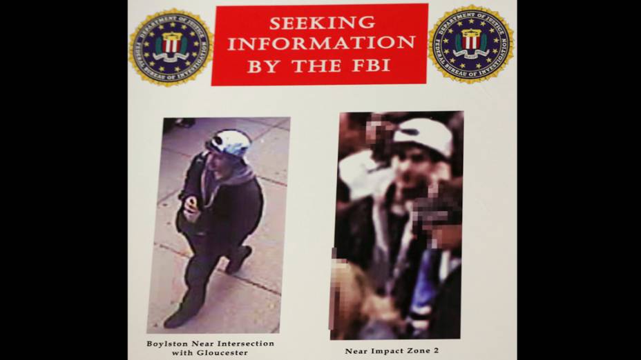 FBI divulga imagem dos suspeitos de participar do atentado durante a Maratona de Boston na segunda feira, (15)