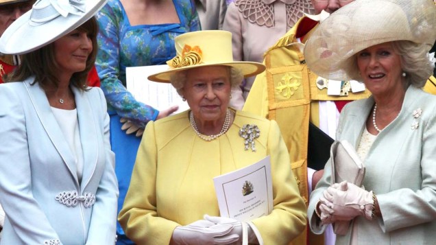 Carole Middleton, rainha Elizabeth II e Camilla, Duquesa da Cornualha, em 2011