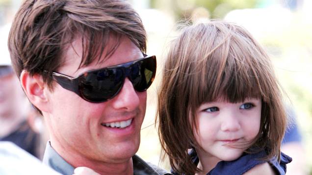 Tom Cruise e Suri Cruise visto nas ruas de Manhattan