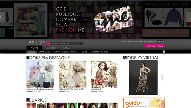 O site Fashion.me permite que usuários escolham roupas e acessórios para vestir uma modelo virtual