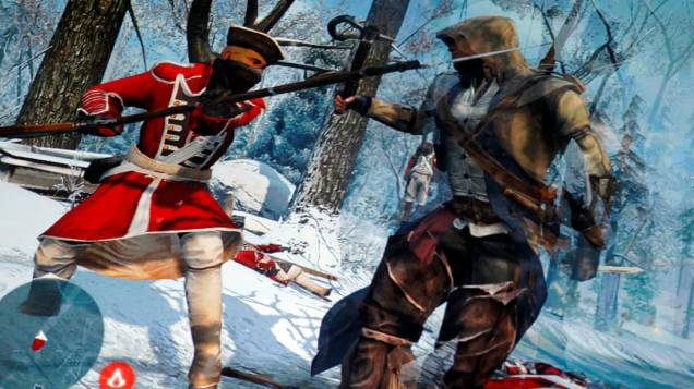 Cena do novo jogo "Assassins Creed III" é apresentado para imprensa, em Los Angeles
