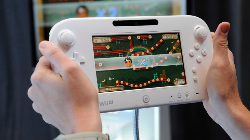 Demosntração do novo 'Wii U GamePad' apresentado na feira na Electronic Entertainment Expo, Los Angeles