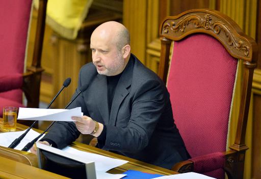 O presidente do Parlamento e chefe de Estado interino da Ucrânia, Oleksander Turchynov