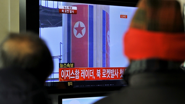 Televisão sul-coreana noticia lançamento de foguete da Coreia do Norte