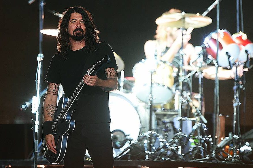 O grupo Foo Fighters durante turnê do disco Sonic Highways em São Paulo, em 2015