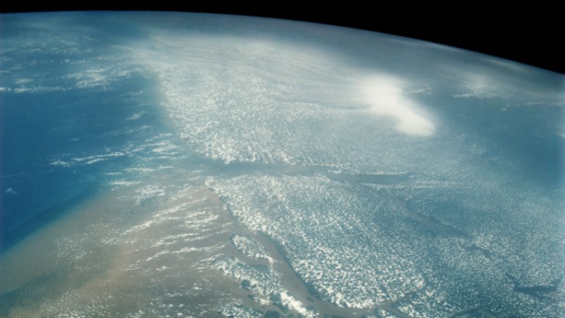 A foz do rio Amazonas vista do espaço