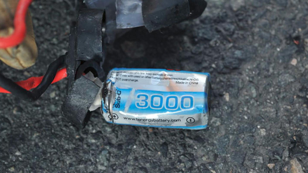 Fragmentos da bomba que explodiu na maratona de Boston