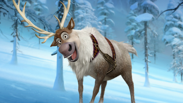 A rena Sven, personagem da animação Frozen: Uma Aventura Congelante