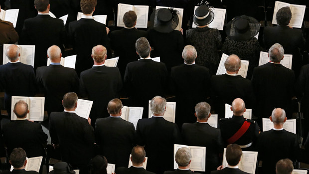 Apresentação de coro durante o funeral da ex-primeira-ministra britânica Margaret Thatcher