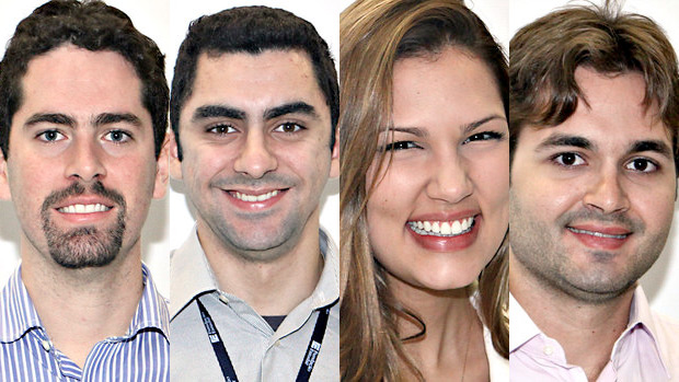 Os quatro ganhadores do PJI 2013: Bruno Santos, Felipe Machado, Lorrana Scarpioni e Samuel Gondim