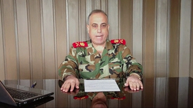 O general Abdelaziz Jassim al Shalal, chefe da polícia militar, em vídeo