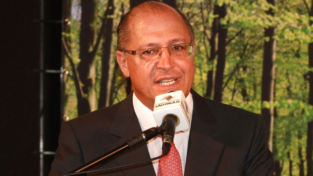 O governador de São Paulo, Geraldo Alckmin, em evento no Palácio dos Bandeirantes