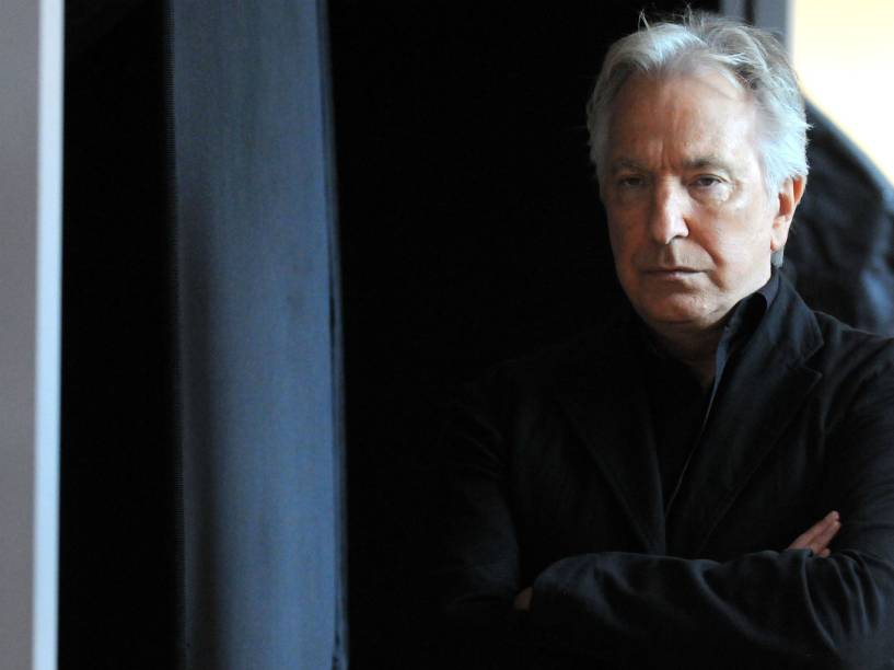Alan Rickman fala sobre o filme Um Pouco de Caos em junho de 2015, em Nova York