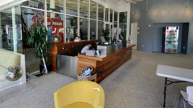 Recepção do prédio 43, na sede do Google, onde trabalham os funcionários mais antigos