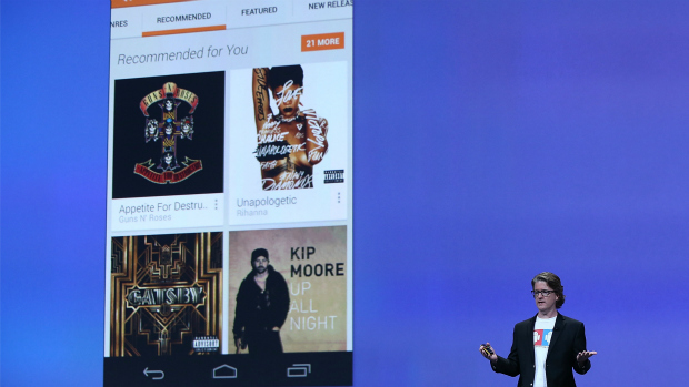 Chris Yerga, executivo do Google, apresenta Google Play Music All Access durante I/O
