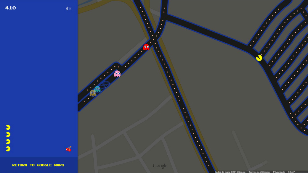 Google transforma Maps em jogo de Pac-Man