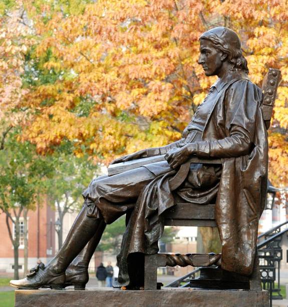 John Harvard, primeiro benfeitor da universidade que leva seu sobrenome