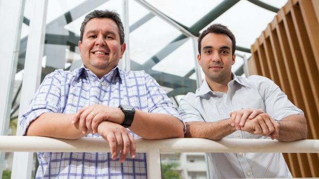 Emerson Calegaretti e Marcelo Ferreira, fundadores do HelloFood no Brasil