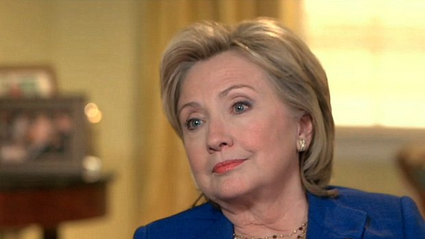 Hillary Clinton durante entrevista à rede americana ABC