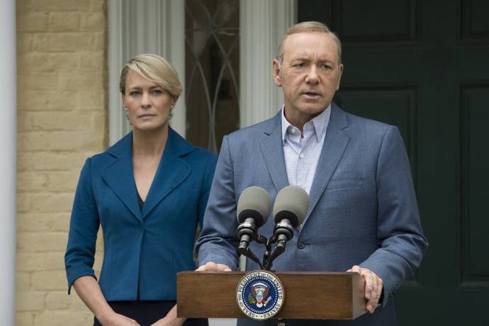 Claire (Robin Wright) e Frank Underwood (Kevin Spacey) na quarta temporada de 'House of Cards'