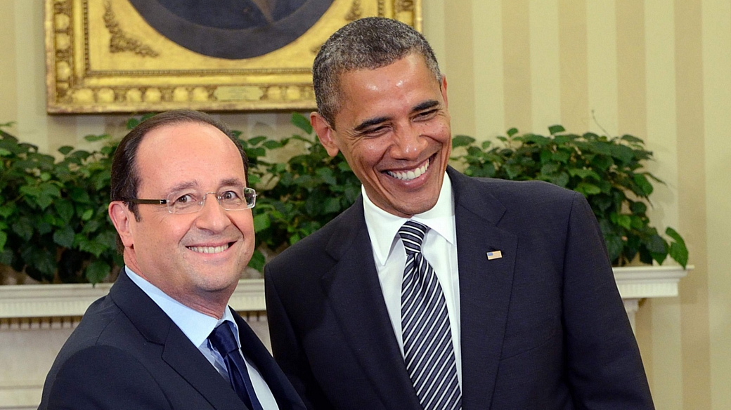 O presidente da França, François Hollande, e dos Estados Unidos, Barack Obama