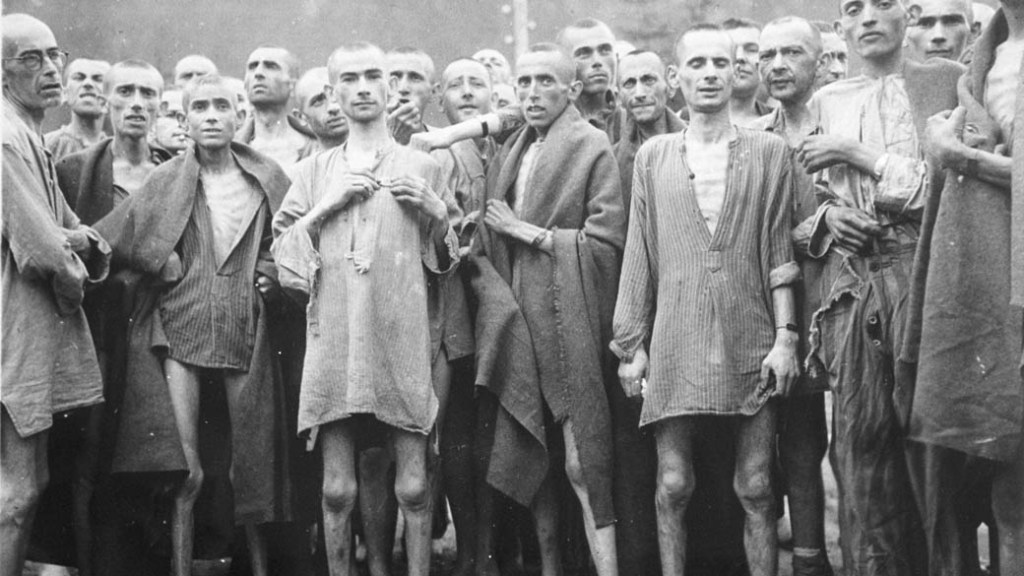 Judeus em campo de concentração durante o holocausto
