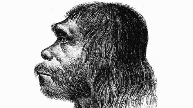 <p>Reconstrução facial de um <em>Homo Neanderthalensis</em></p>