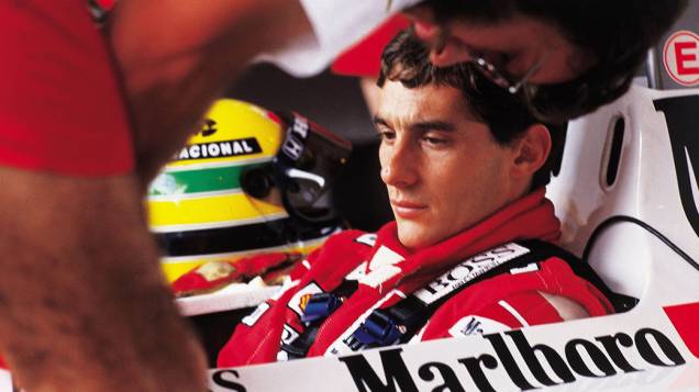 Ayrton Senna durante GP Brasil de 1989 em Jacarepaguá