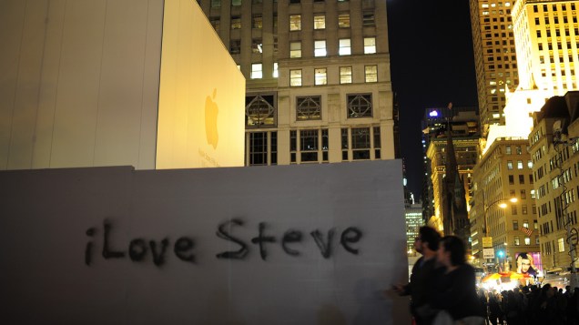 Homenagem a Steve Jobs na 5 ª Avenida, Nova York