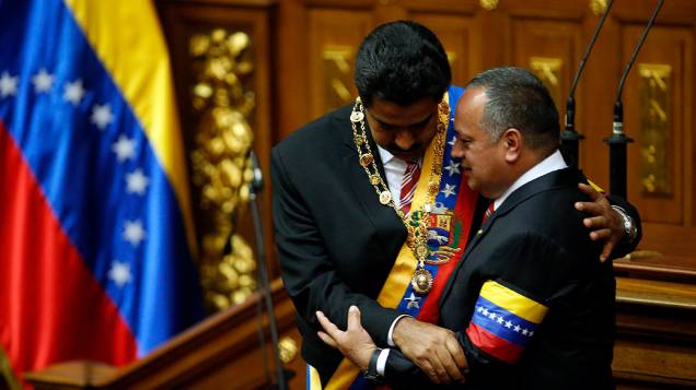 Cerimônia de posse do presidente interino da Venezuela Nicolas Maduro