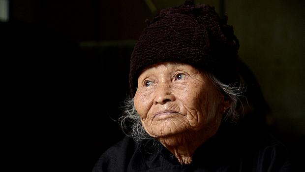 Uma idosa chinesa na província de Chengmai