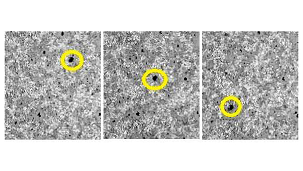 Sequência de imagens da descoberta do asteroide 2014 KP4