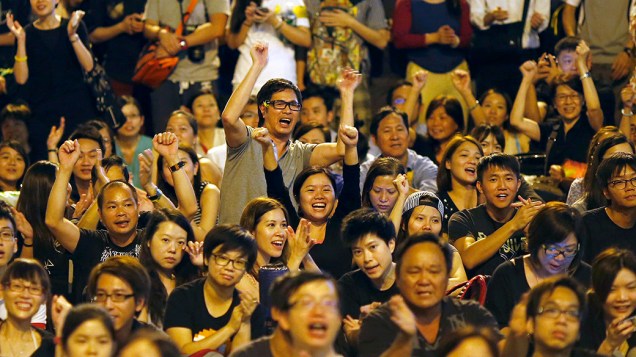 Manifestantes voltam as ruas de Hong Kong, na China