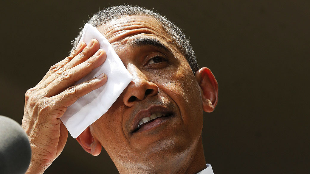 Presidente dos Estados Unidos, Barack Obama fala sobre a sua visão para reduzir a poluição de carbono durante a preparação do país para os impactos das mudanças climáticas, na Universidade de Georgetown, em Washington