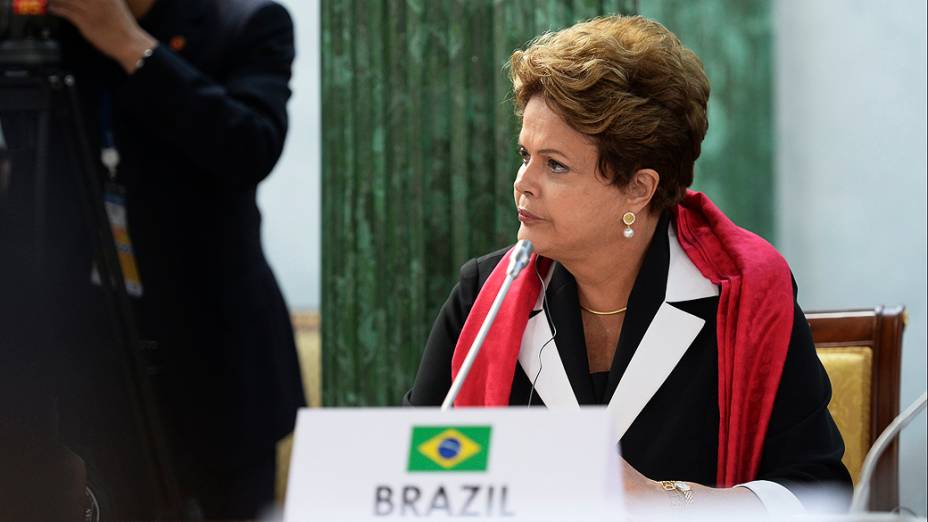 Presidente Dilma Rousseff durante reunião na cúpula do G20, em Strelna perto de São Petersburgo, Rússia