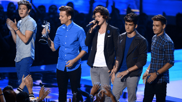 Integrantes da banda One Direction no VMA 2012