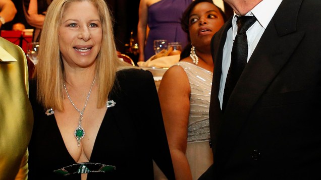 A atriz e cantora Barbra Streisand, no jantar para os correspondentes da Casa Branca