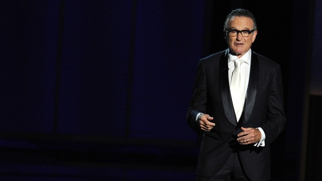 Robin Williams durante o Emmy Awards de 2013, no Teatro Nokia, em Los Angeles