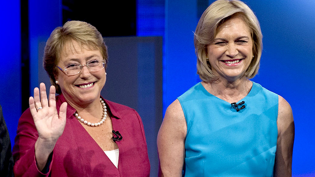 Candidatas presidenciais do Chile, Michelle Bachelet e Evelyn Matthei